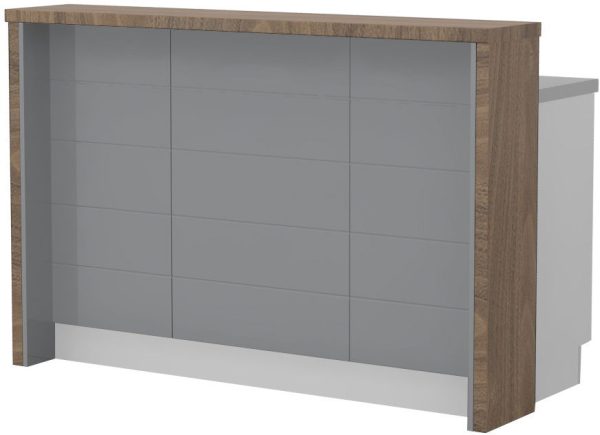 Πάγκος νησίδας Hudson-Μήκος: 150 εκ.-Γκρι-Carini Wallnut