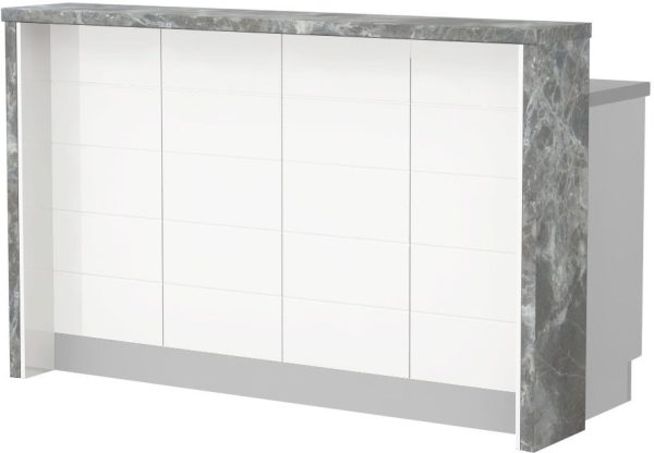 Πάγκος νησίδας Hudson-Μήκος: 160 εκ.-Λευκό-Siena Marble