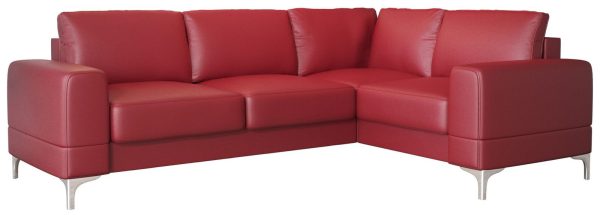 Γωνιακός καναπές Radial LTHR-Kokkino-Δεξιά