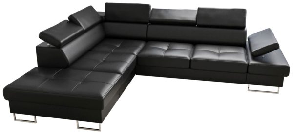 Γωνιακός καναπές Gelito LTHR-Mauro-Αριστερή