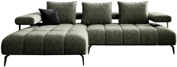 Γωνιακός καναπές Magnito-Prasino-Αριστερή