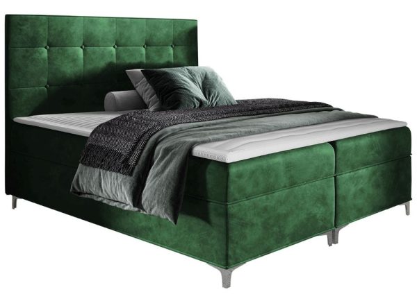 Επενδυμένο κρεβάτι Snake-Prasino-160 x 200