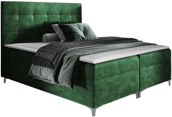 Επενδυμένο κρεβάτι Snake-Prasino-200 x 200