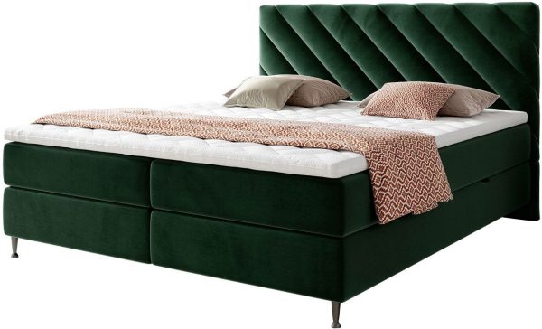 Επενδυμένο κρεβάτι Enzo II-180 x 200-Prasino Skouro
