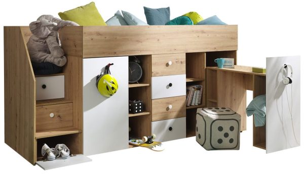 Πολυλειτουργικό κρεβάτι Smart III-Αριστερή-Leuko