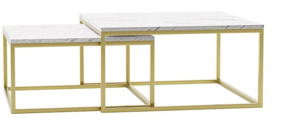 Σετ τραπεζάκια σαλονιού Stolik Dual Zloty-Marmaro